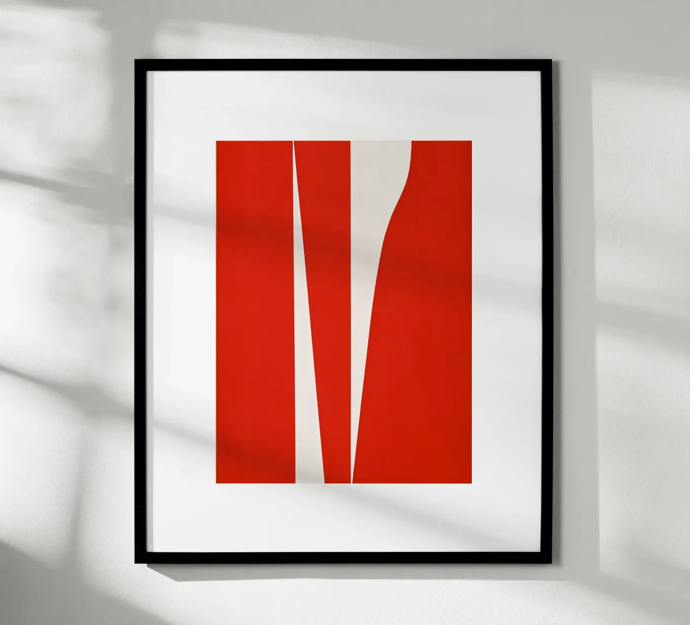 Ivory Paths Through Red poster by Geometrica