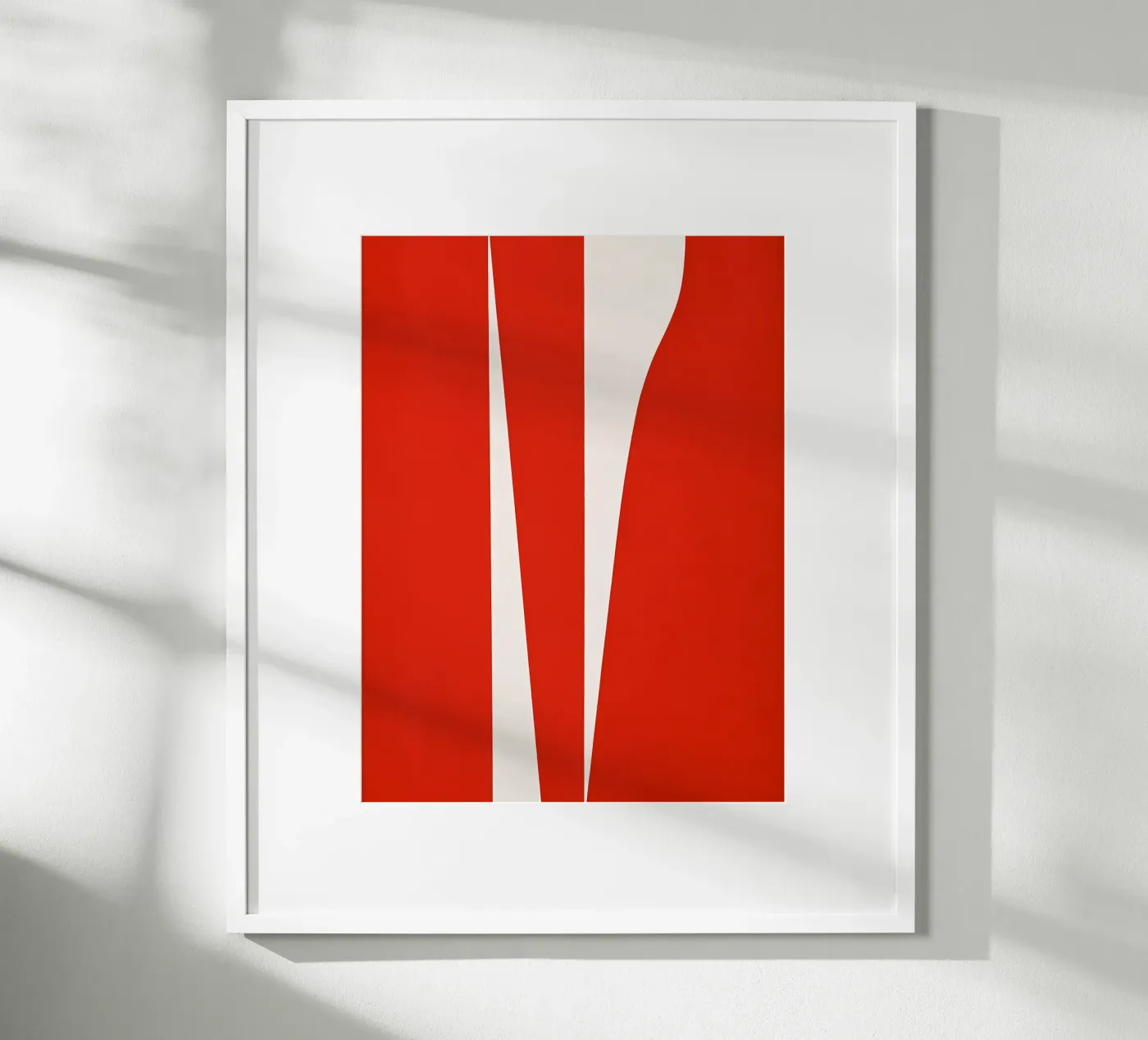 Ivory Paths Through Red poster by Geometrica