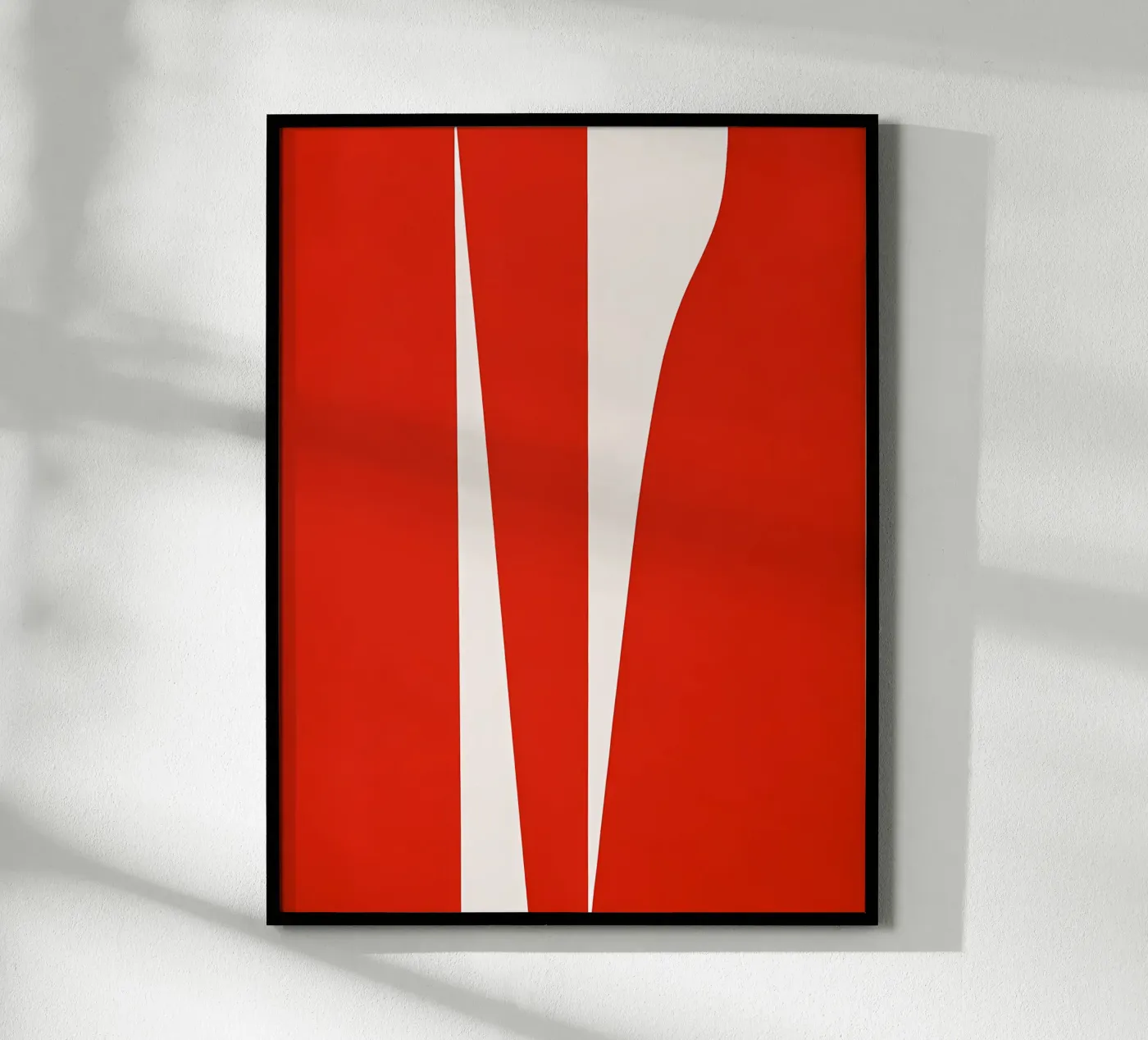 Ivory Paths Through Red poster by Geometrica