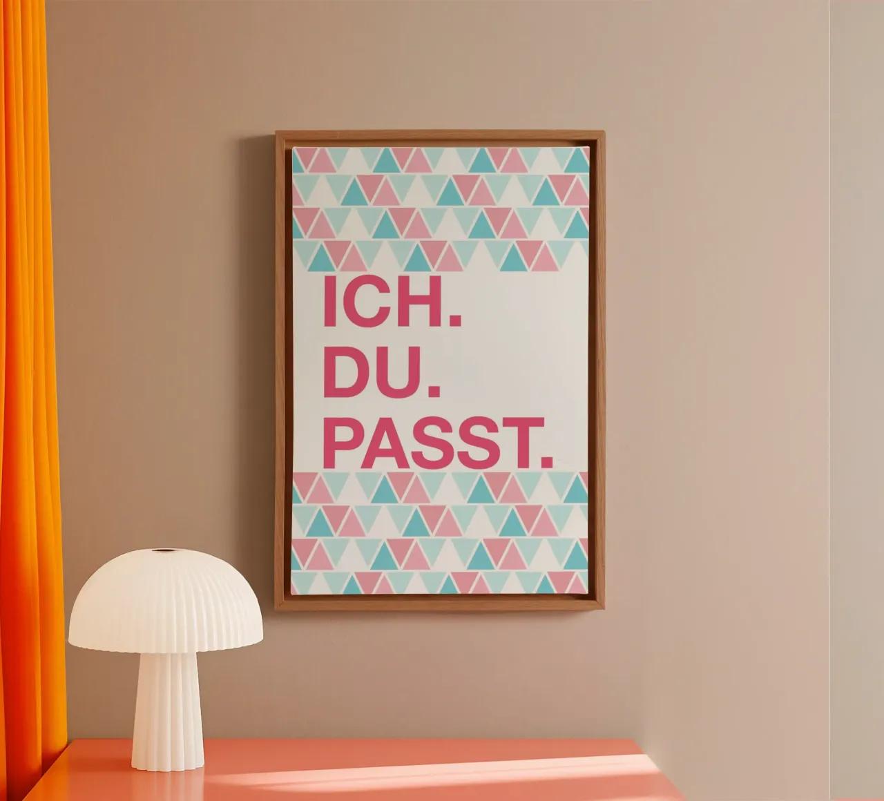 Ich Du Passt canvas met Baklijst van UN-TYPISCH