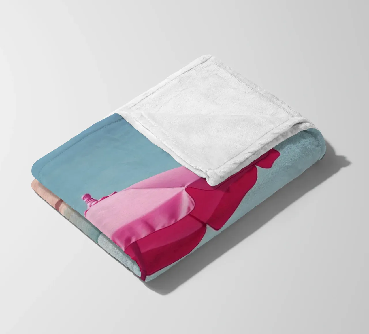Ombrellone rosa coperta in pile da Malou-Studio