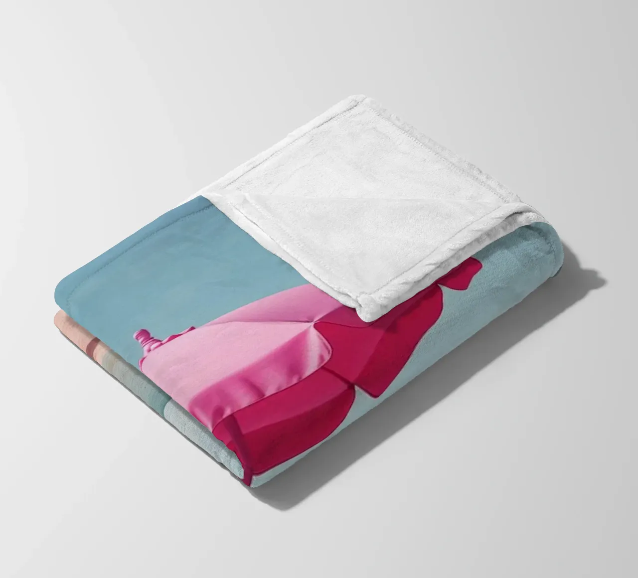 Ombrellone rosa coperta in pile da Malou-Studio