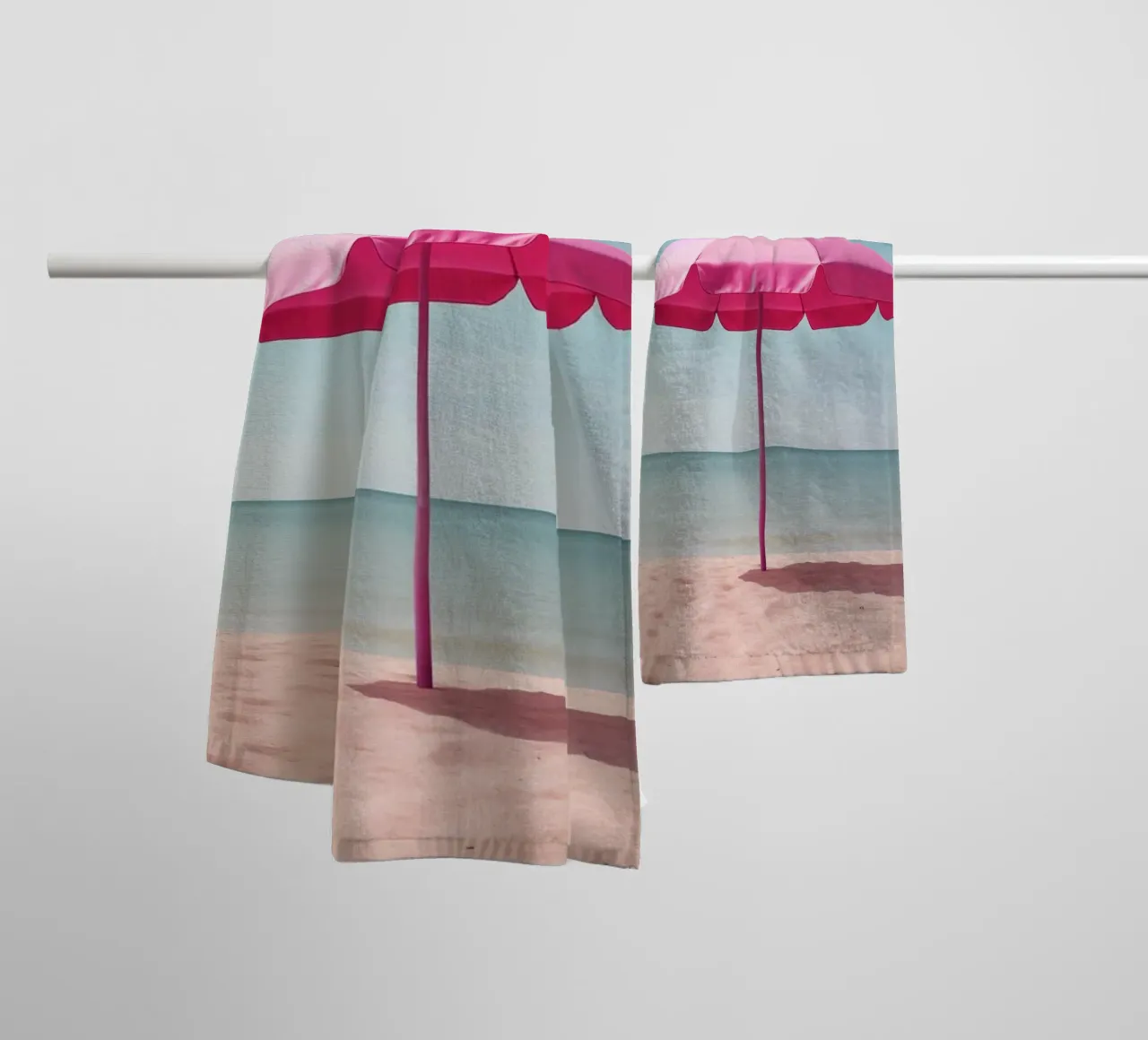 Ombrellone rosa asciugamano da bagno da Malou-Studio