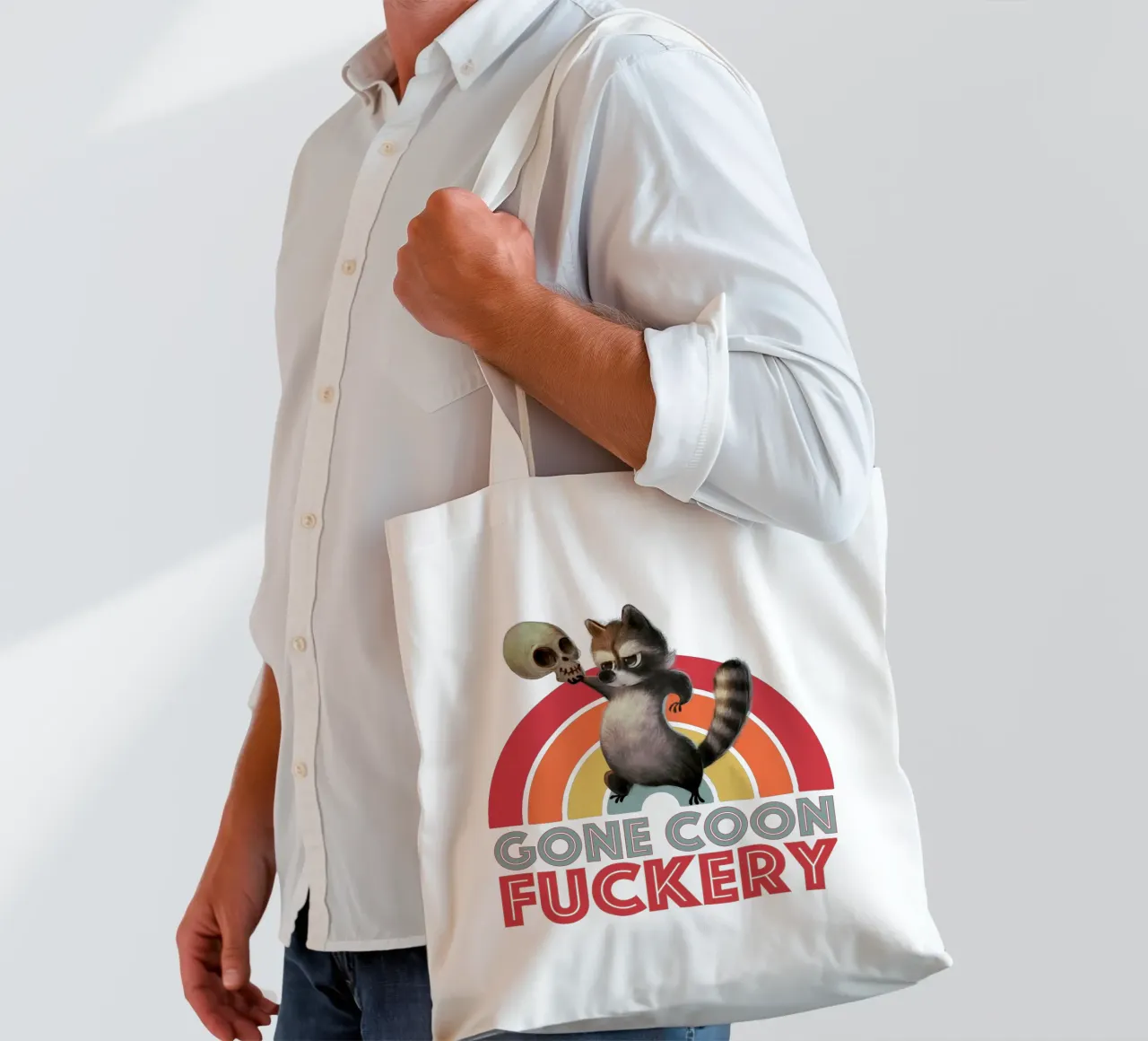 Gone Coon Retro tote bag de Cute'n'Rude