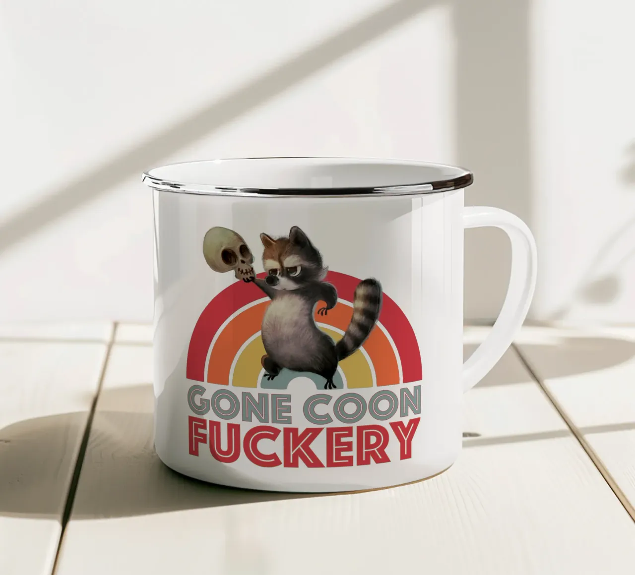 Gone Coon Retro tazza in smalto da Cute'n'Rude