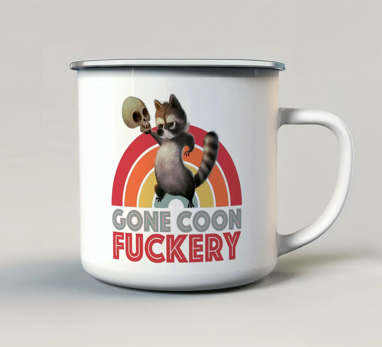 Gone Coon Retro tazza in smalto da Cute'n'Rude