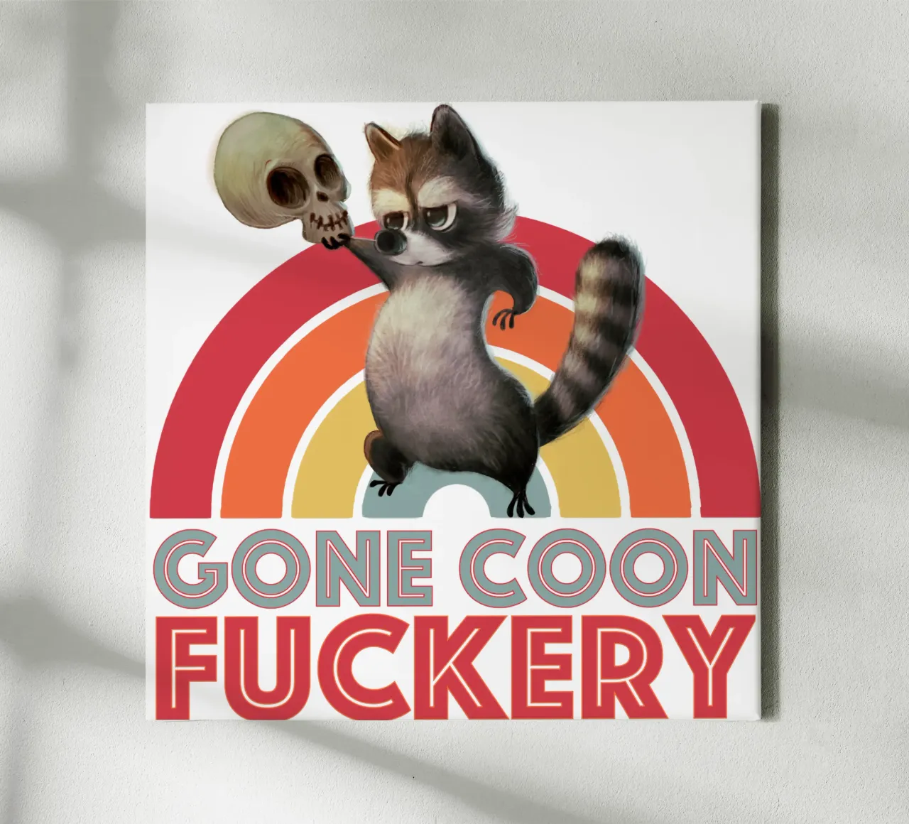 Gone Coon Retro tela con Cornice a cassetta da Cute'n'Rude