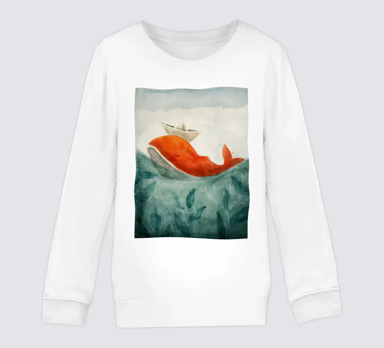 Red Whale kids sweatshirt by Indigo Rain