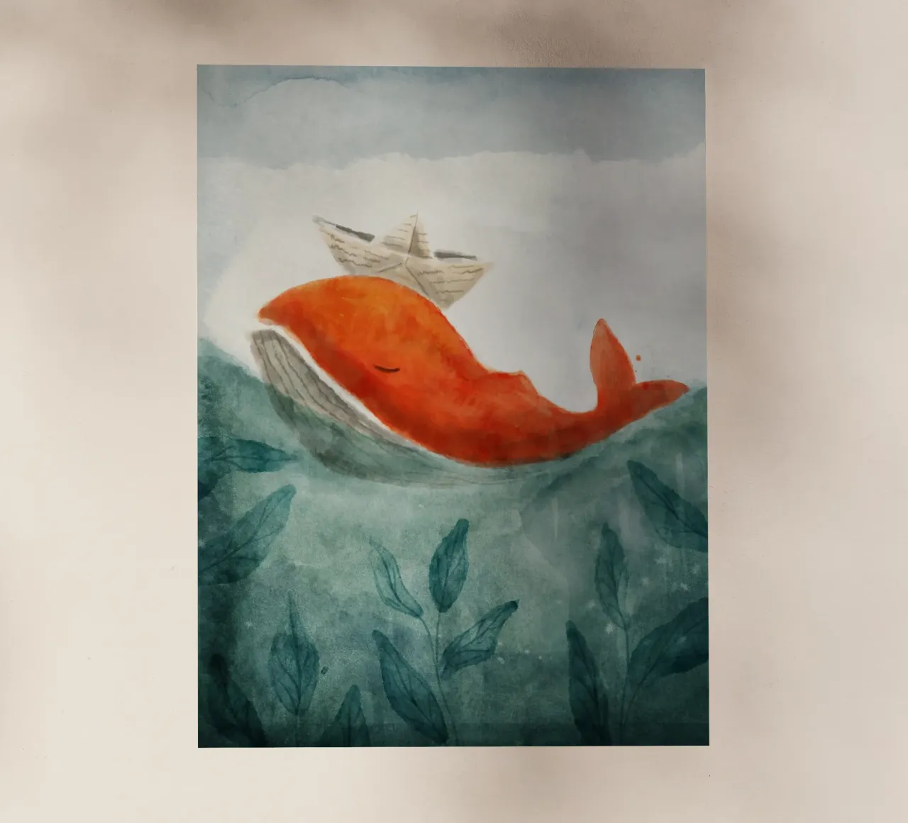 Red Whale backlit film by Indigo Rain