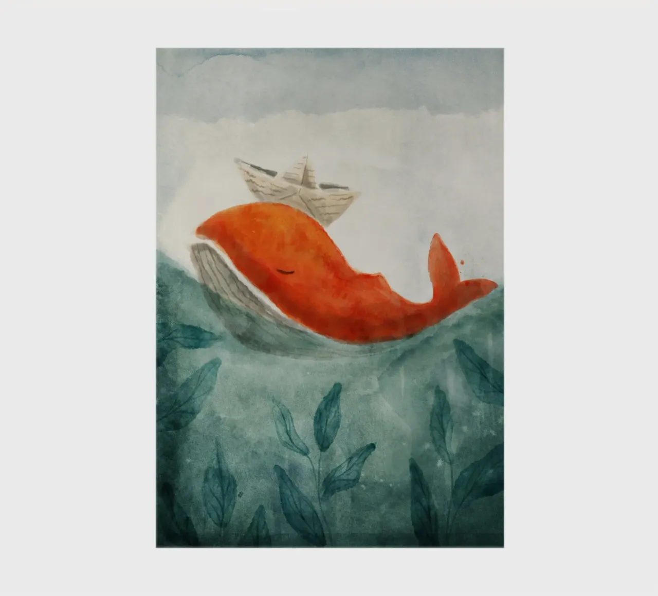 Red Whale notebook by Indigo Rain