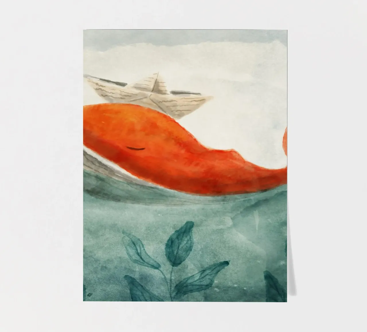 Red Whale sticker sheet by Indigo Rain