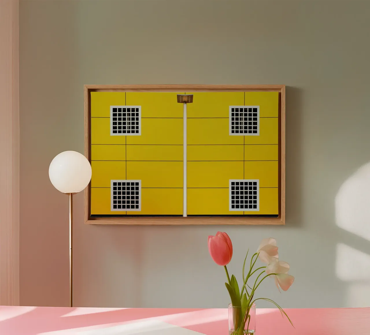 Four Square - Linda Wride canvas met Baklijst van Pictufy
