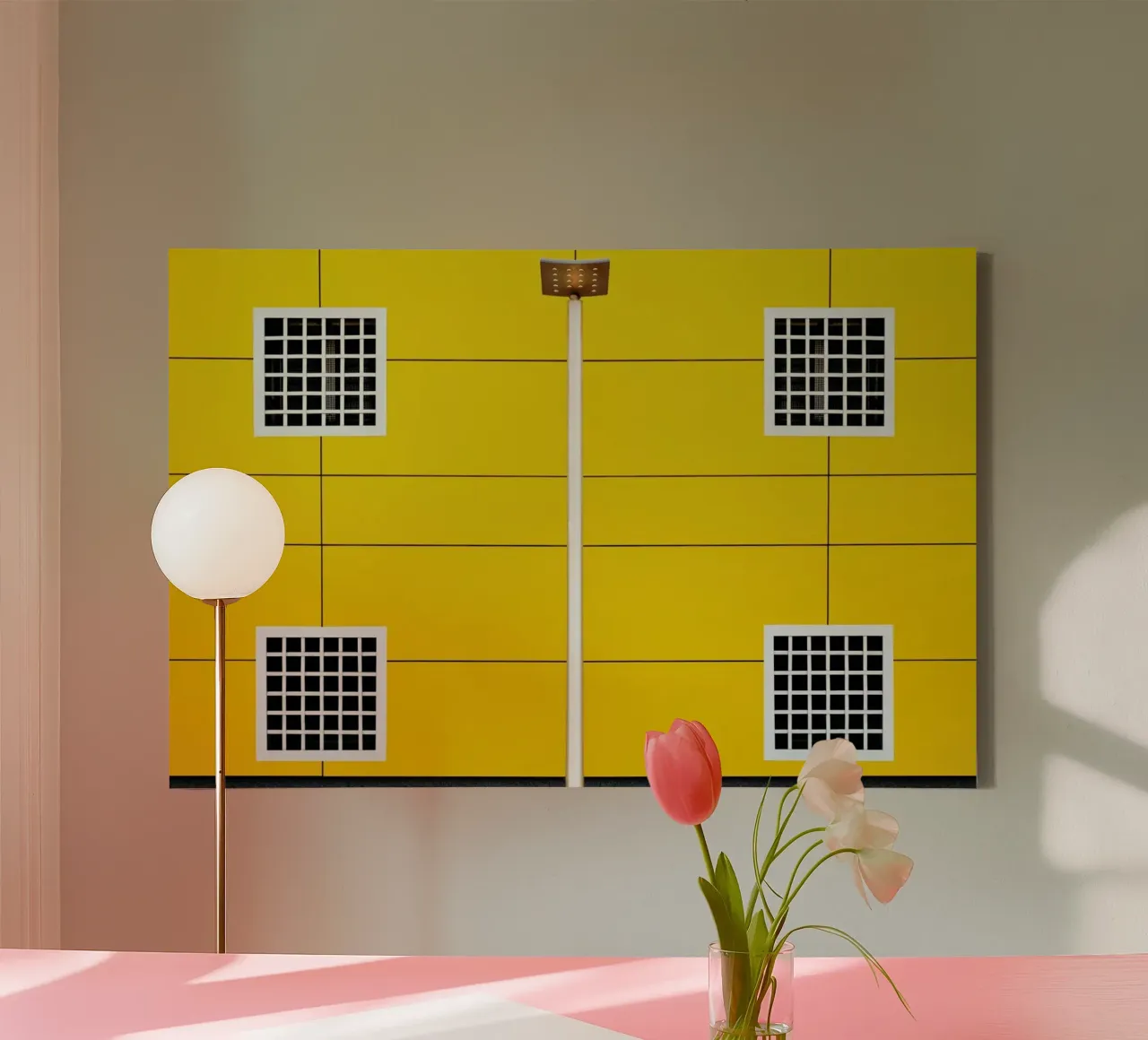 Four Square - Linda Wride canvas met Baklijst van Pictufy