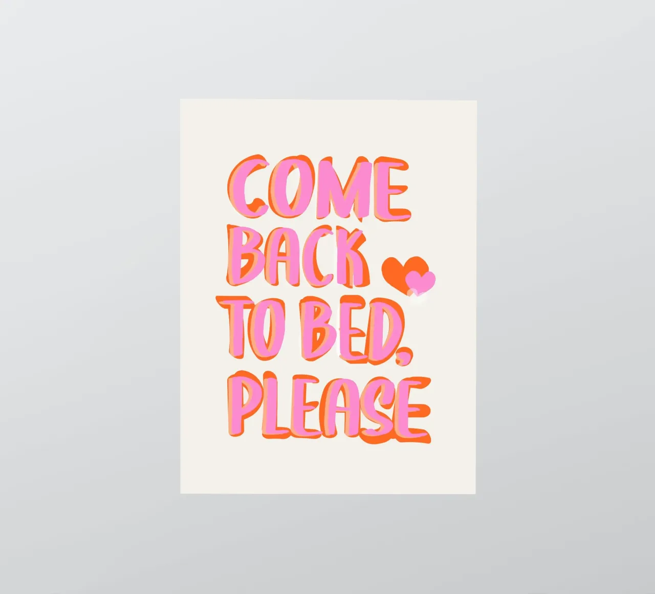 Komm zurück ins Bett, bitte Sticker von Malou-Studio