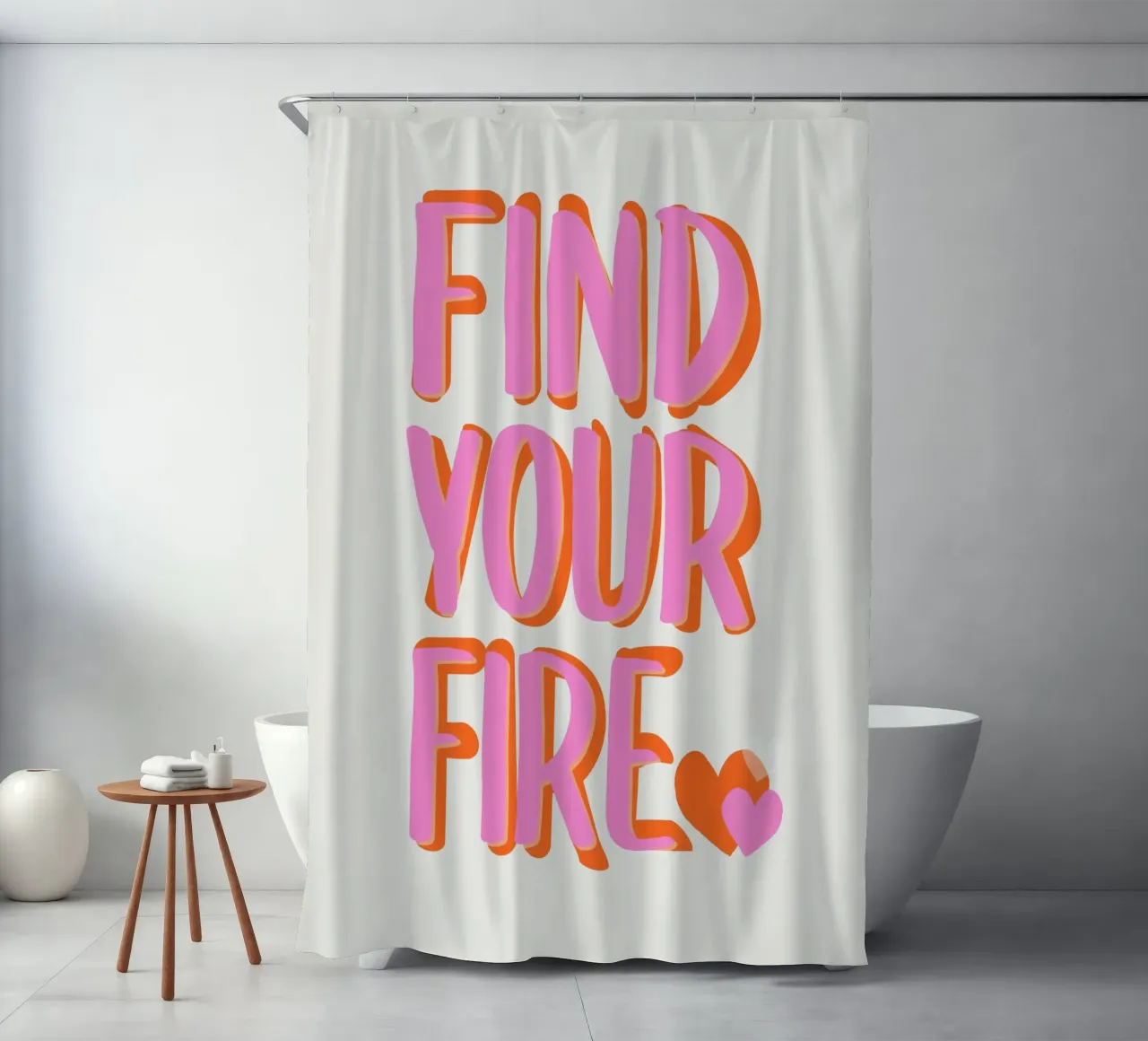 Finde dein Feuer Duschvorhang von Malou-Studio