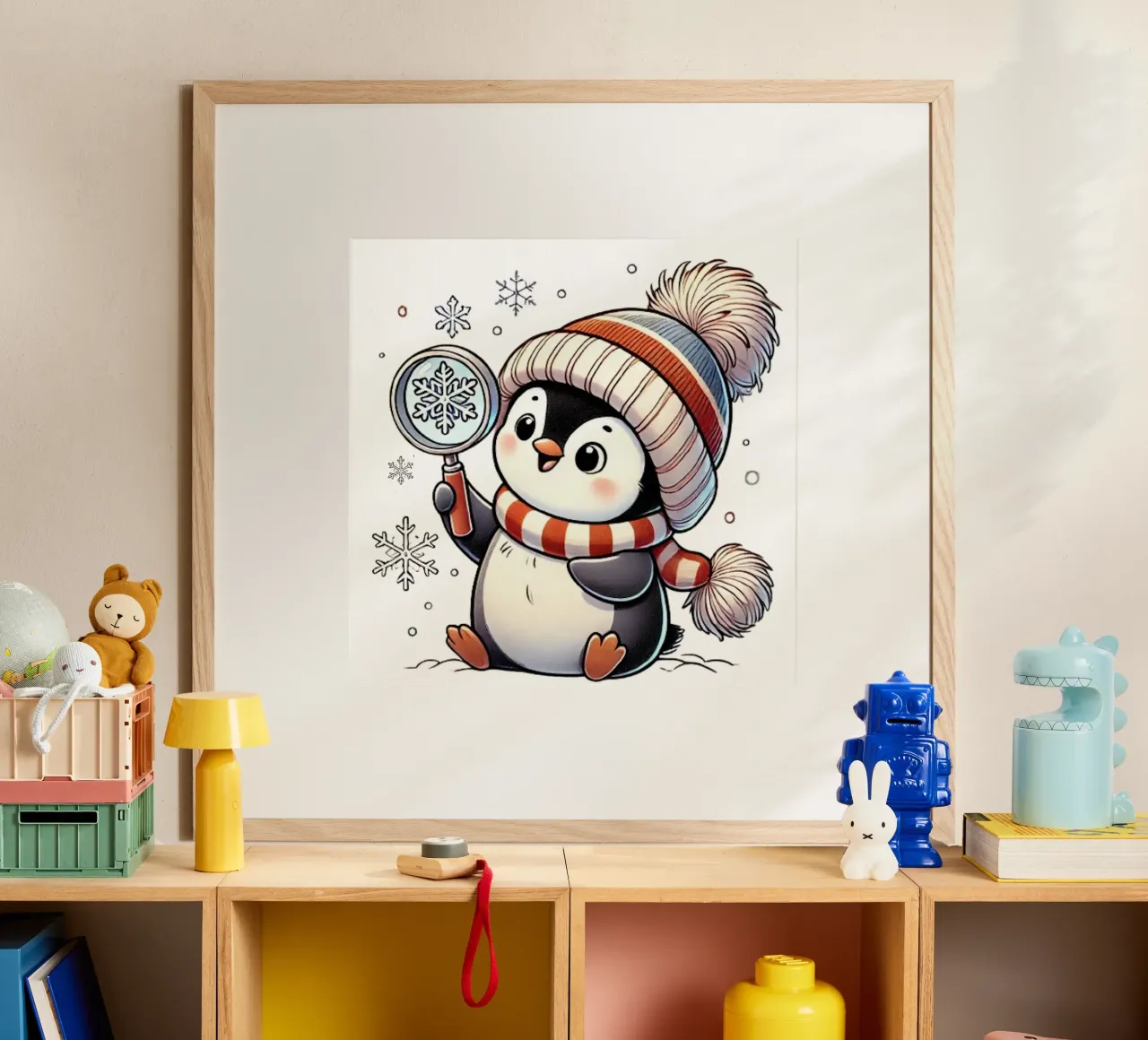 Il pinguino curioso e la magia dei fiocchi di neve poster da FluffyToons