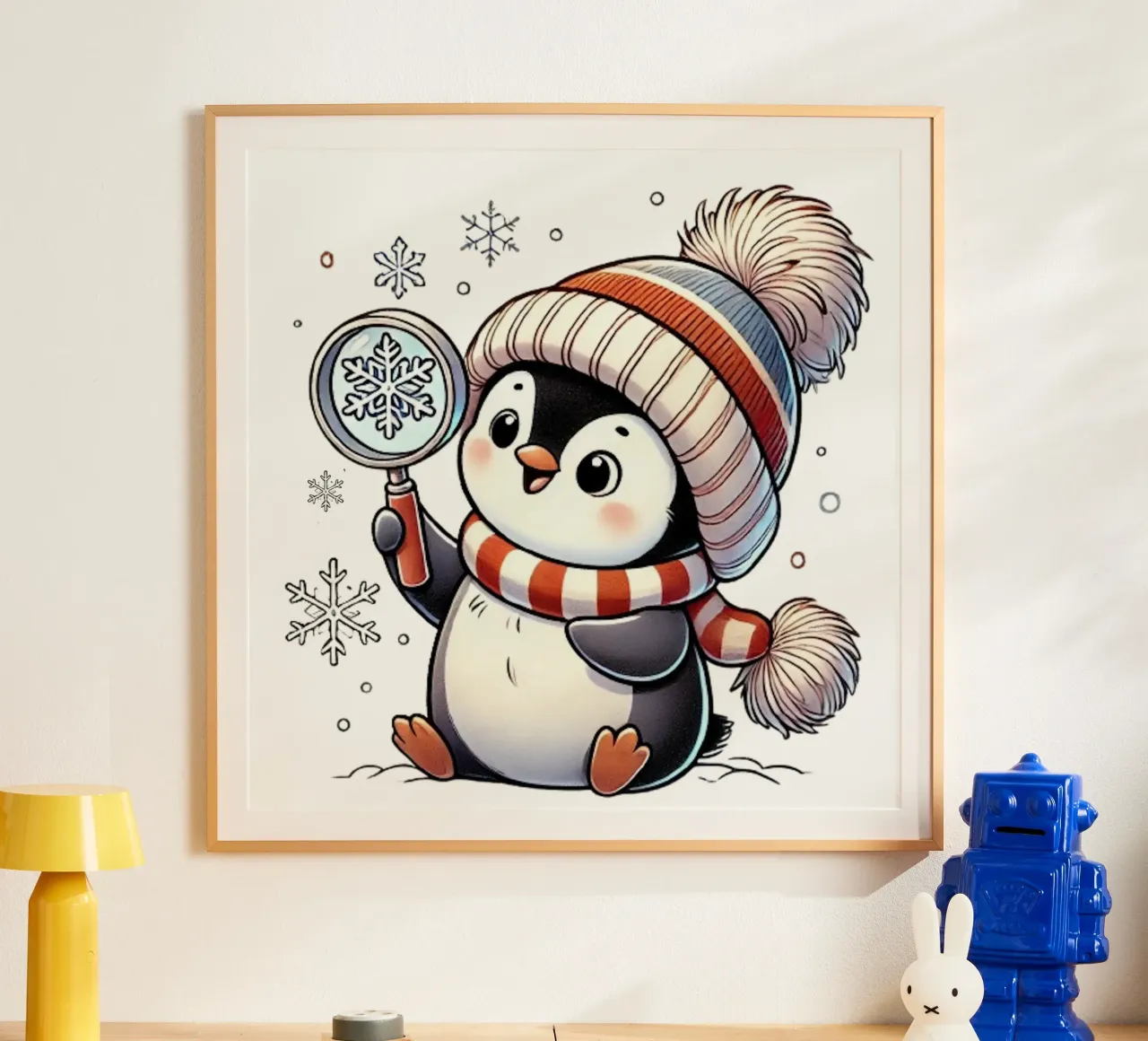 Il pinguino curioso e la magia dei fiocchi di neve poster da FluffyToons