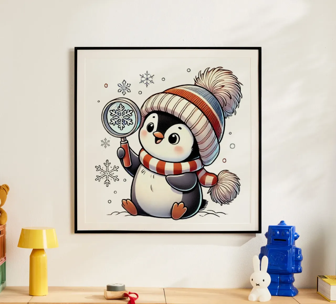 Il pinguino curioso e la magia dei fiocchi di neve poster da FluffyToons