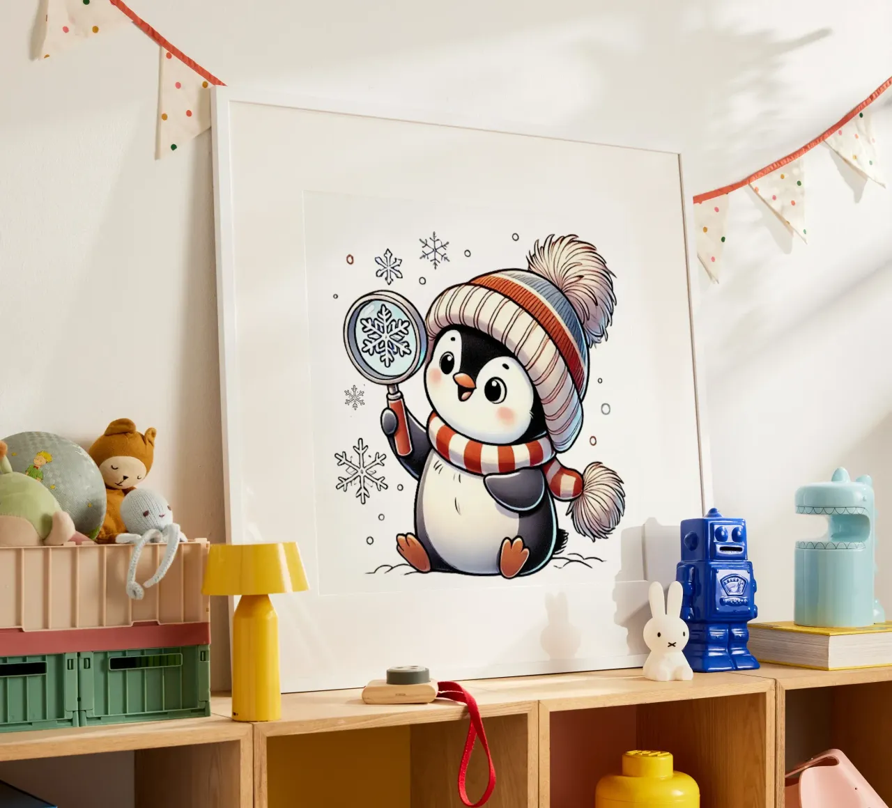 Il pinguino curioso e la magia dei fiocchi di neve poster da FluffyToons