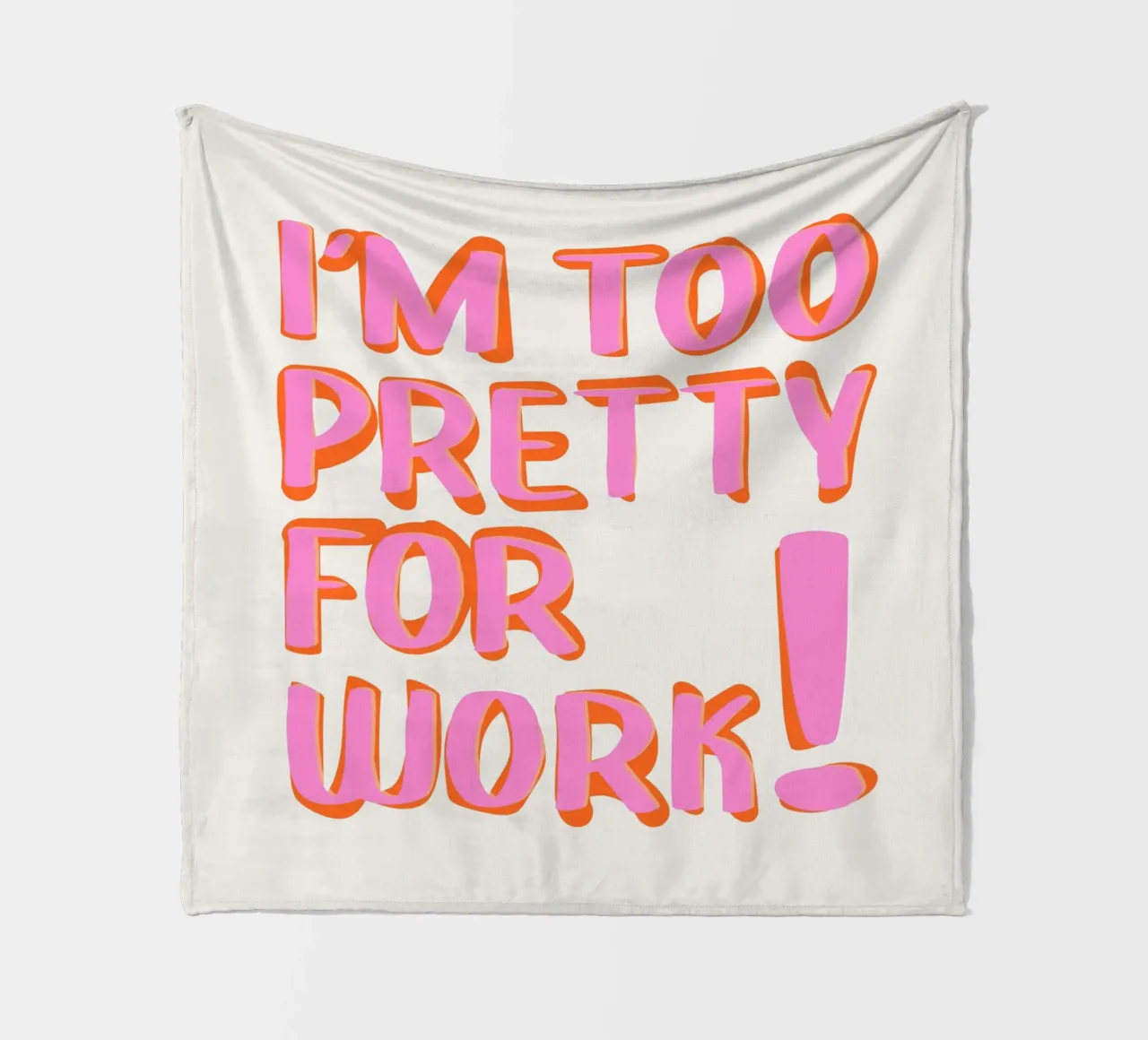Ik ben te mooi voor werk fleecedeken van Malou-Studio