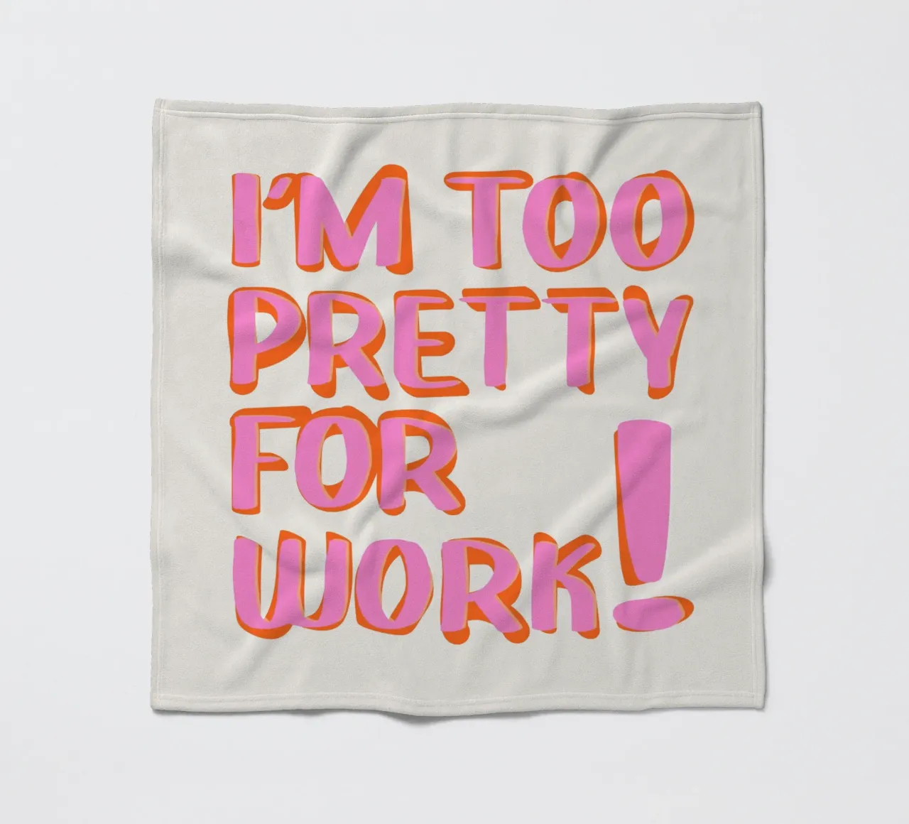 Ik ben te mooi voor werk fleecedeken van Malou-Studio