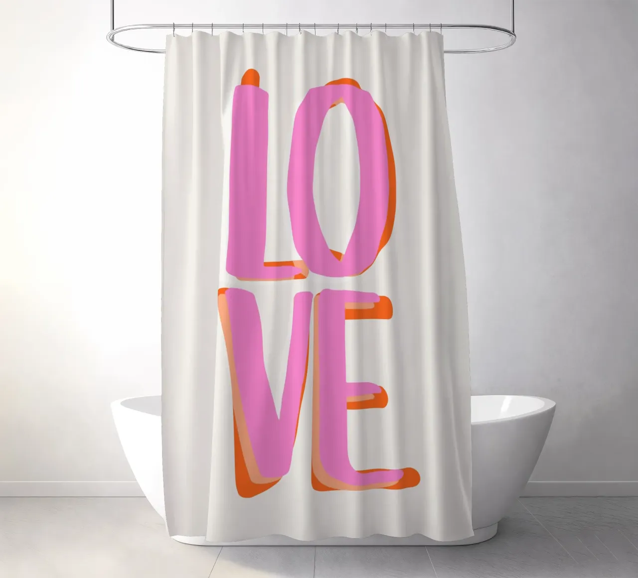 Love Letters Duschvorhang von Malou-Studio