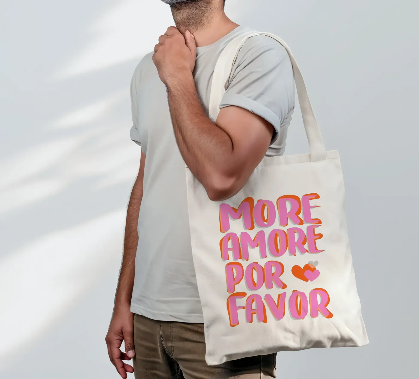 More Amore por Favore borsa in juta da Malou-Studio