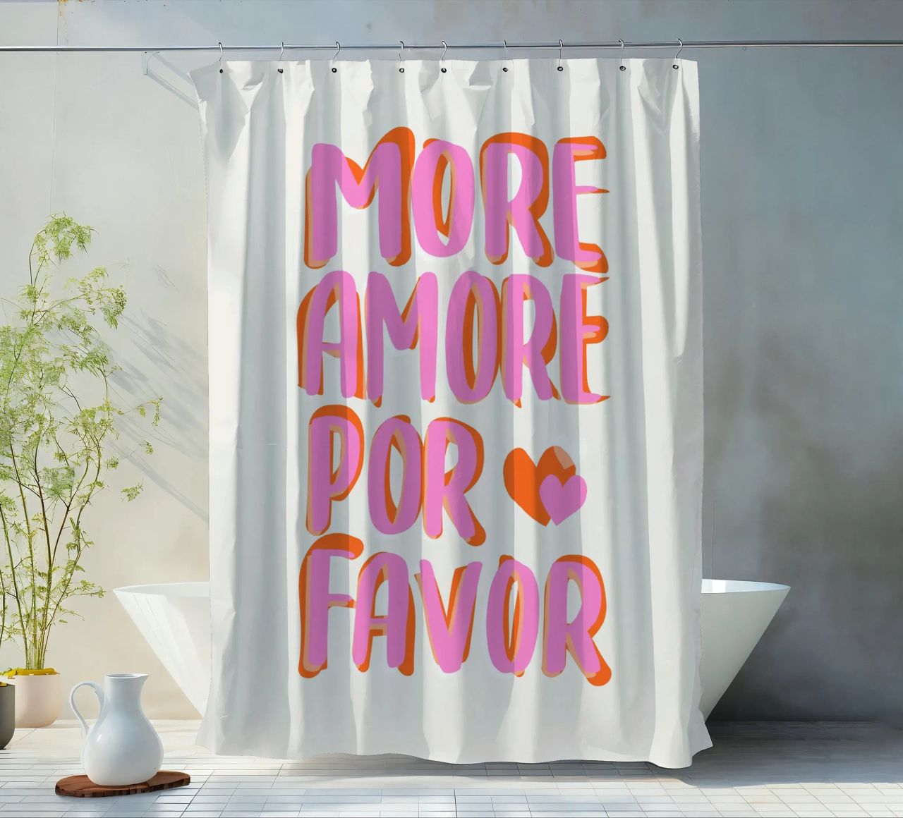 More Amore por Favore rideau de douche de Malou-Studio