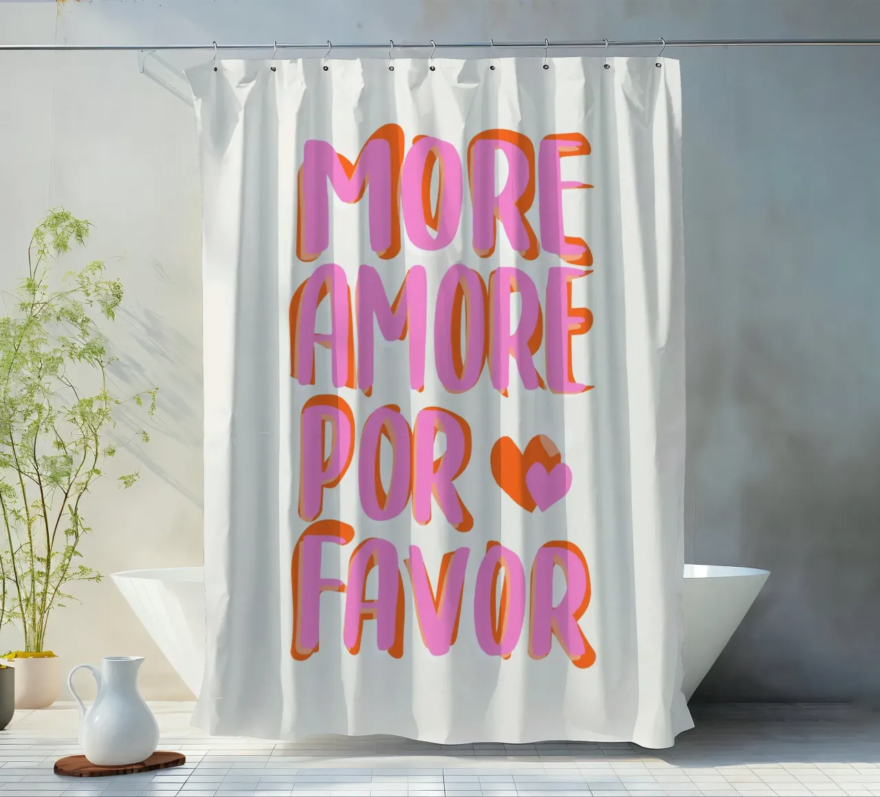 More Amore por Favore Duschvorhang von Malou-Studio