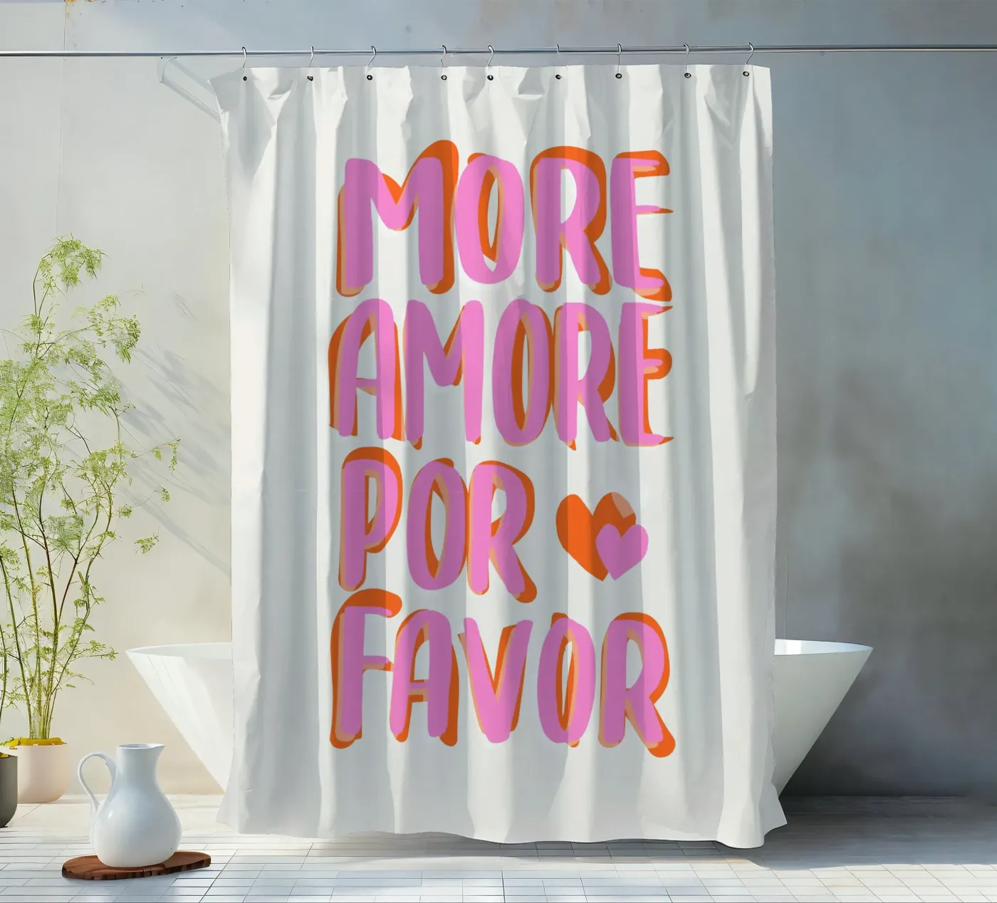 More Amore por Favore tenda da doccia da Malou-Studio