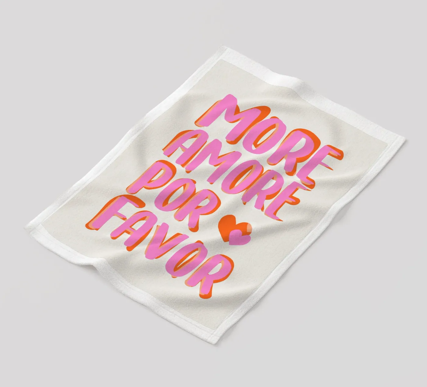 More Amore por Favore coperta in pile da Malou-Studio