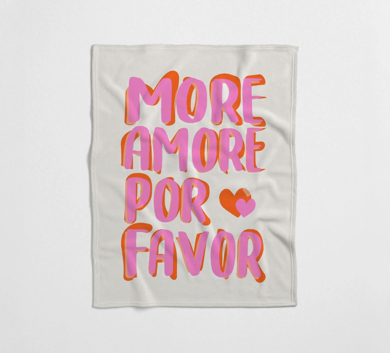 More Amore por Favore fleece blanket by Malou-Studio