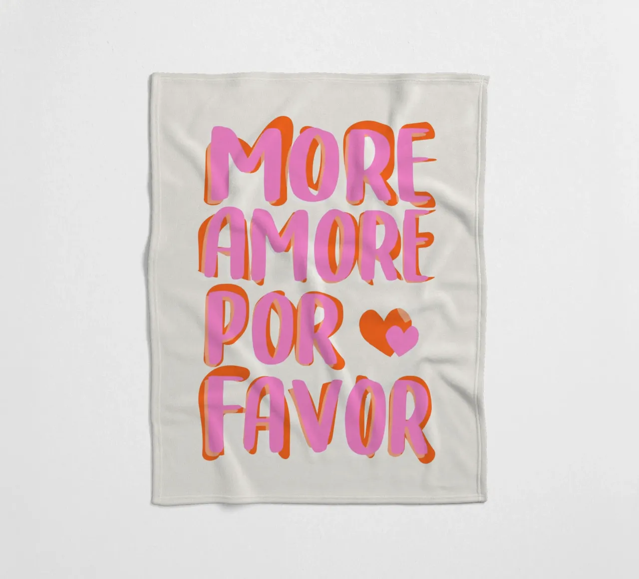 More Amore por Favore coperta in pile da Malou-Studio
