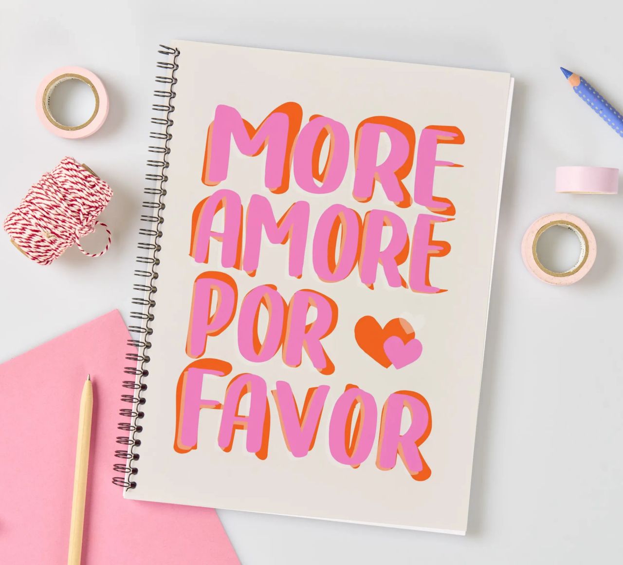 More Amore por Favore notitieboek met spiraal van Malou-Studio