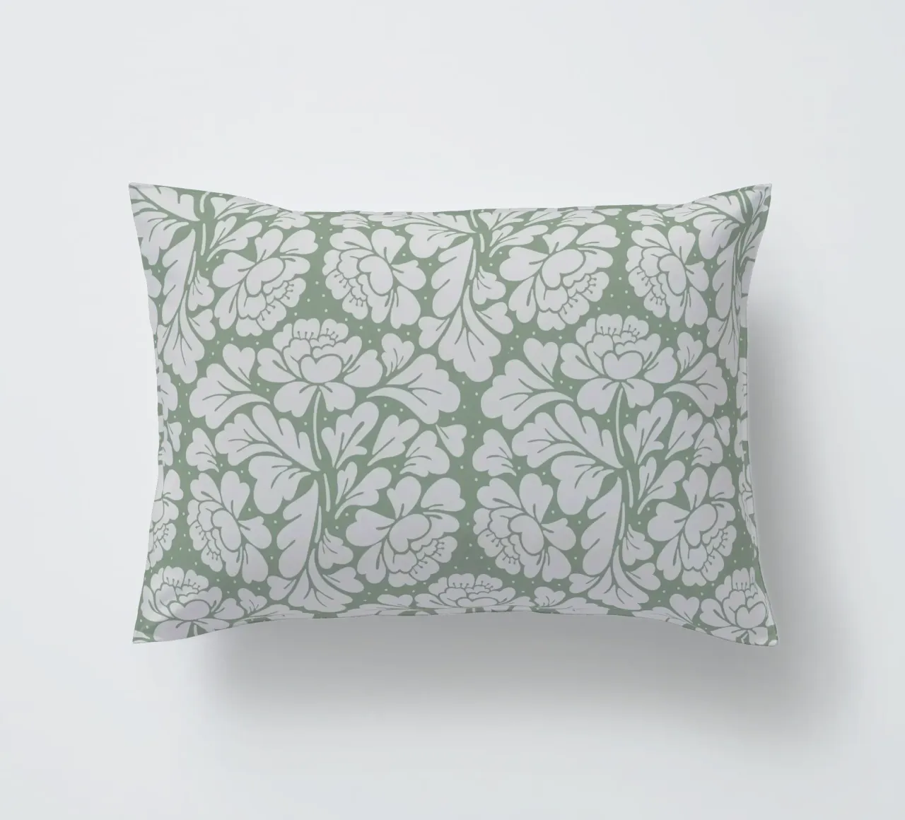Baroque Pattern Sage Green cuscino da anisillustration