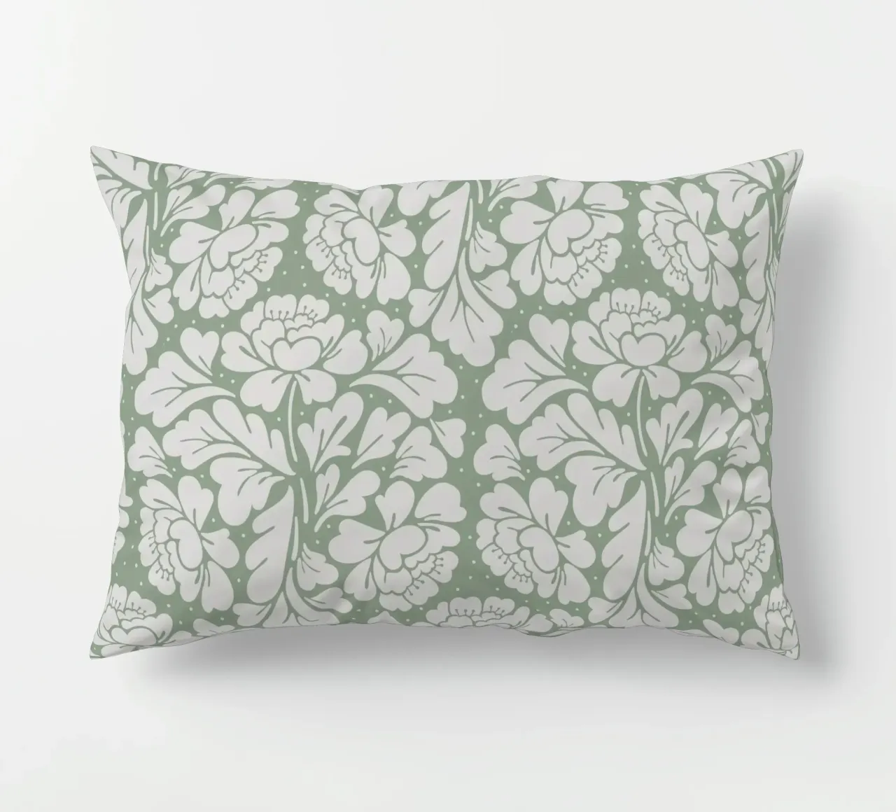 Baroque Pattern Sage Green cuscino da anisillustration