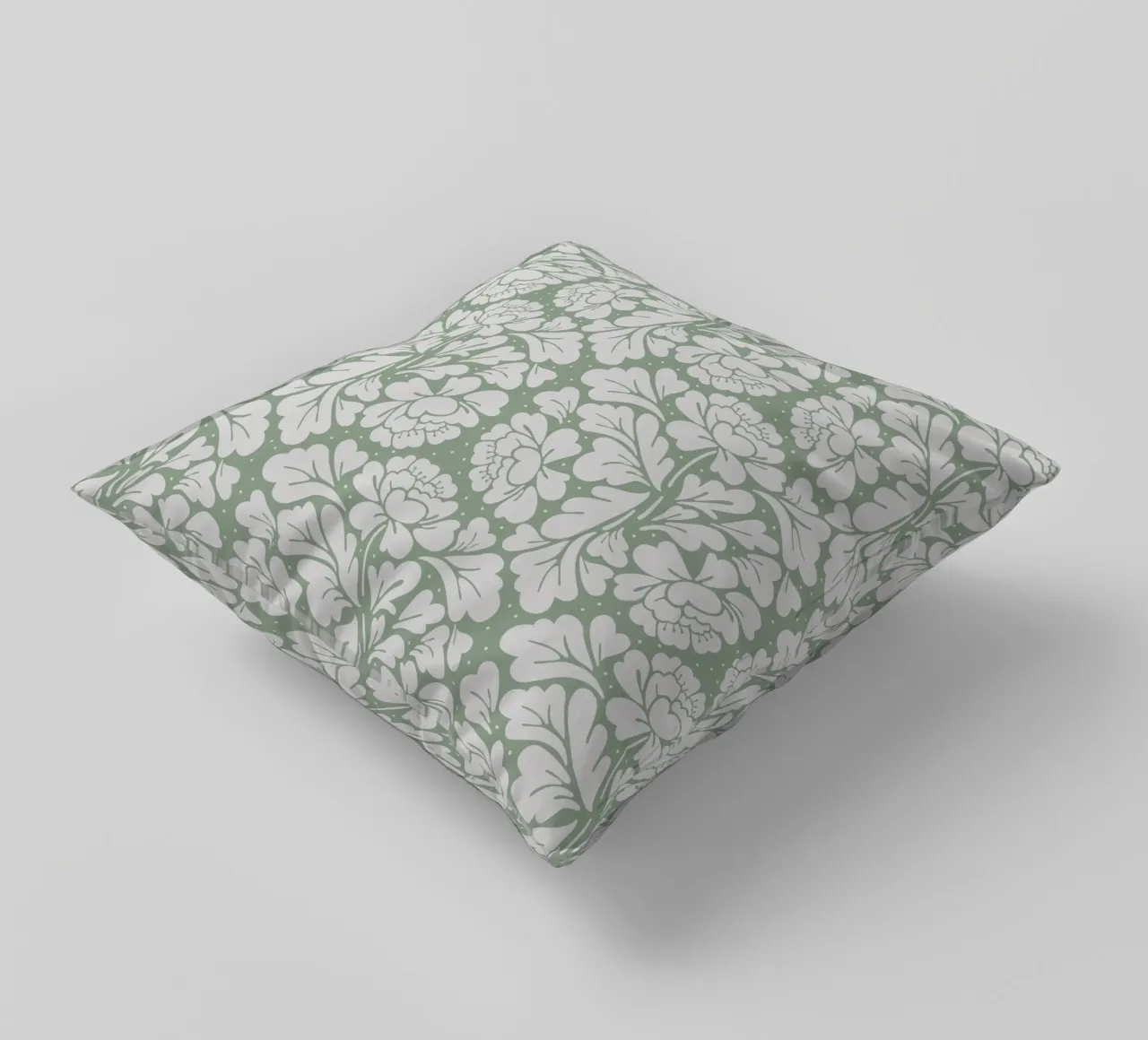 Baroque Pattern Sage Green cuscino da anisillustration