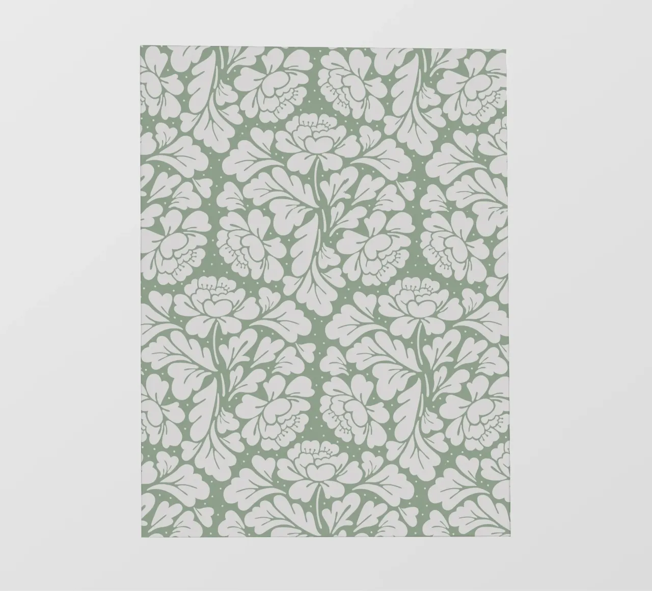 Baroque Pattern Sage Green telo in pvc da anisillustration