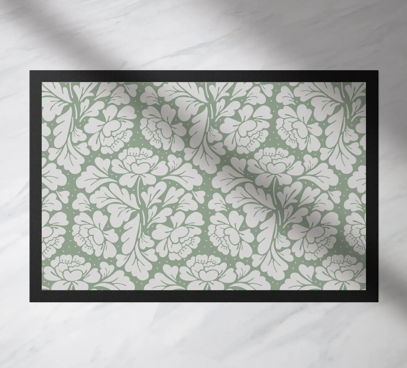 Baroque Pattern Sage Green zerbino da anisillustration