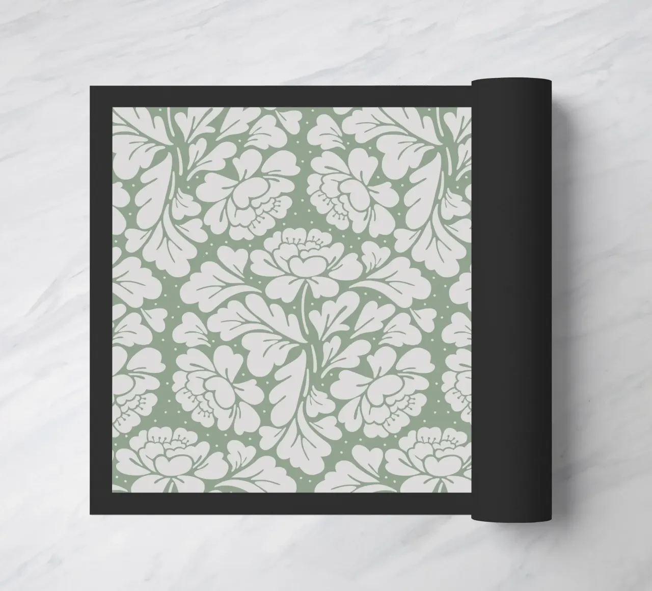 Baroque Pattern Sage Green zerbino da anisillustration