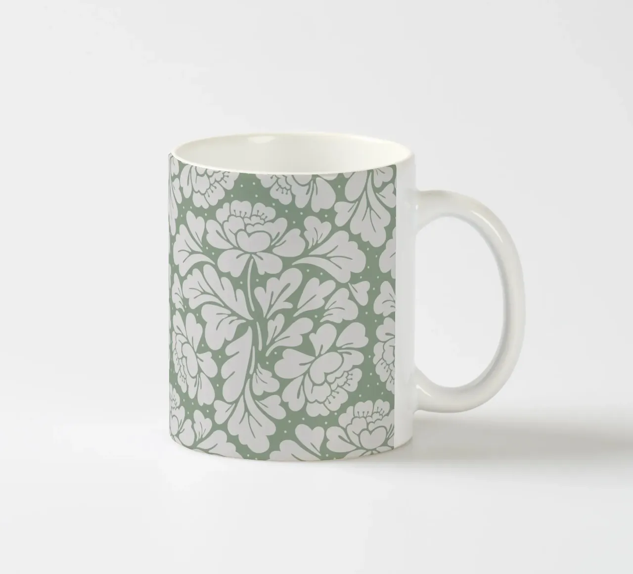 Baroque Pattern Sage Green tazza in ceramica da anisillustration