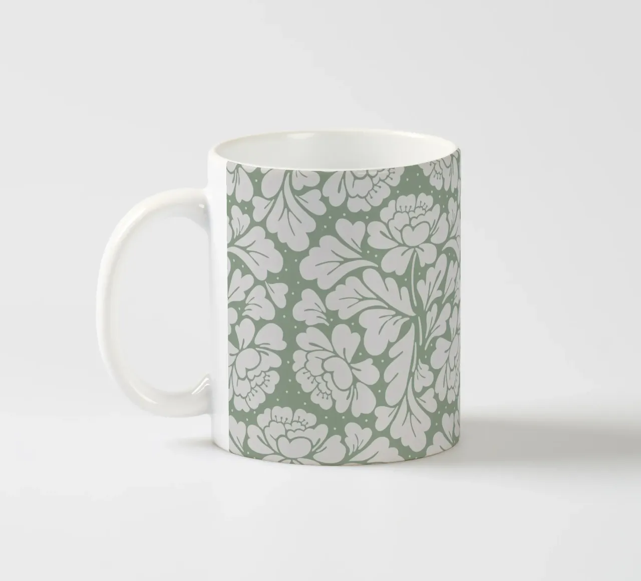 Baroque Pattern Sage Green tazza in ceramica da anisillustration