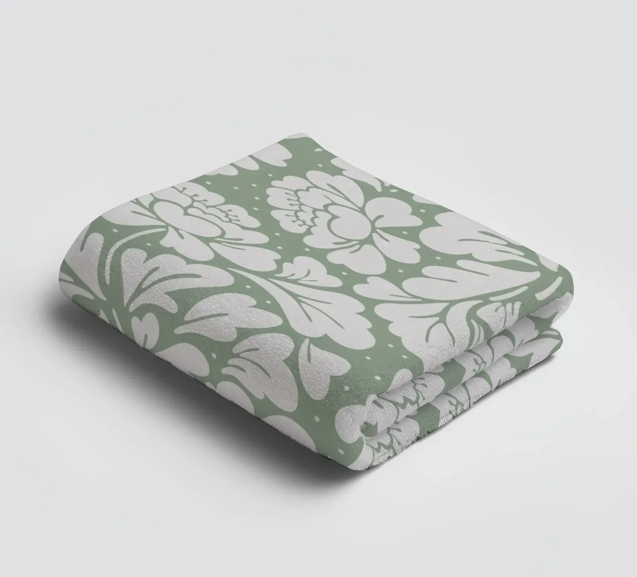 Baroque Pattern Sage Green asciugamano da bagno da anisillustration