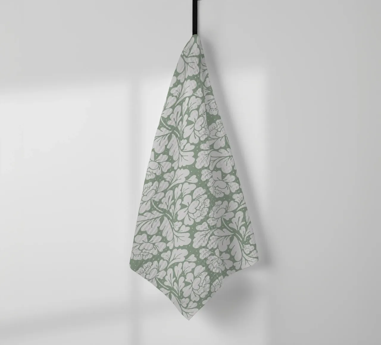 Baroque Pattern Sage Green canovaccio da cucina da anisillustration