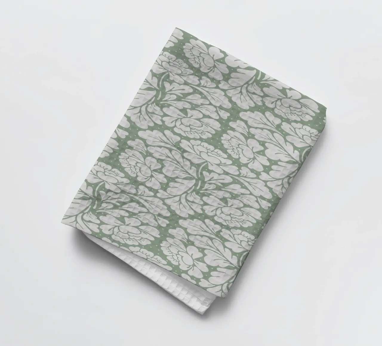 Baroque Pattern Sage Green canovaccio da cucina da anisillustration