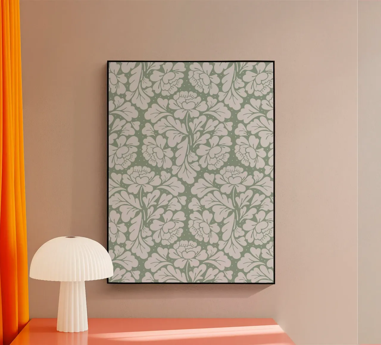 Baroque Pattern Sage Green plexiglass da anisillustration