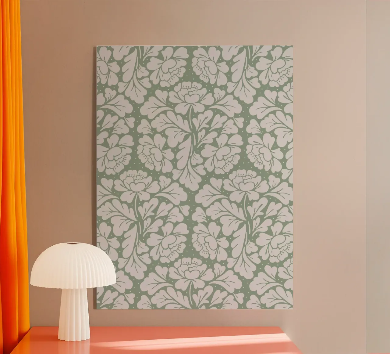 Baroque Pattern Sage Green plexiglass da anisillustration