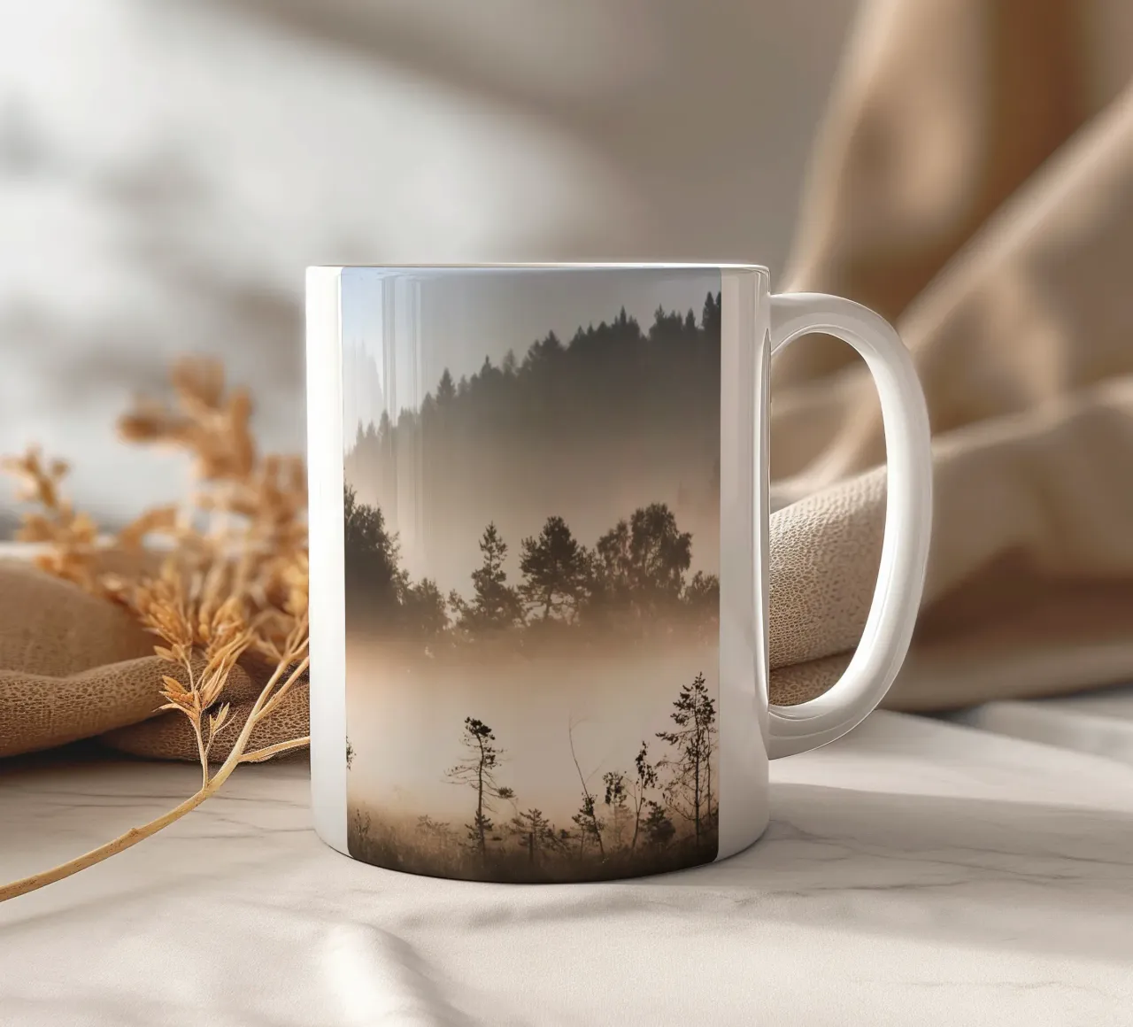 Foresta nuvolosa - Atmosfera naturale mistica tazza in ceramica da Whole©