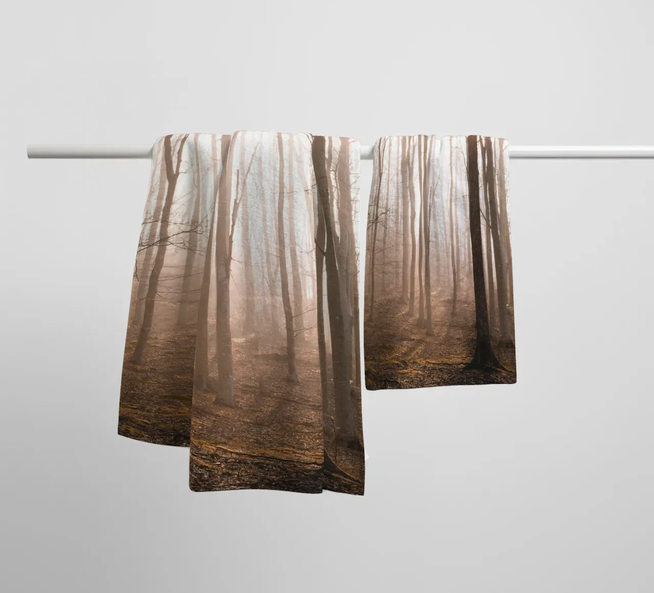 Mystical forest in the morning light - Nature photography mural towel by Whole©