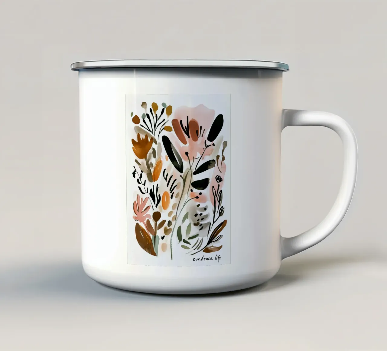Embrace Life tazza in smalto da treechild